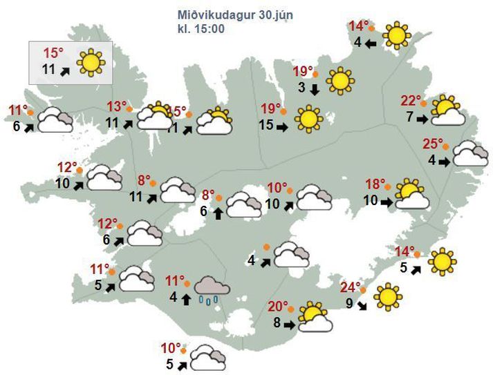 Record temperatures in Iceland