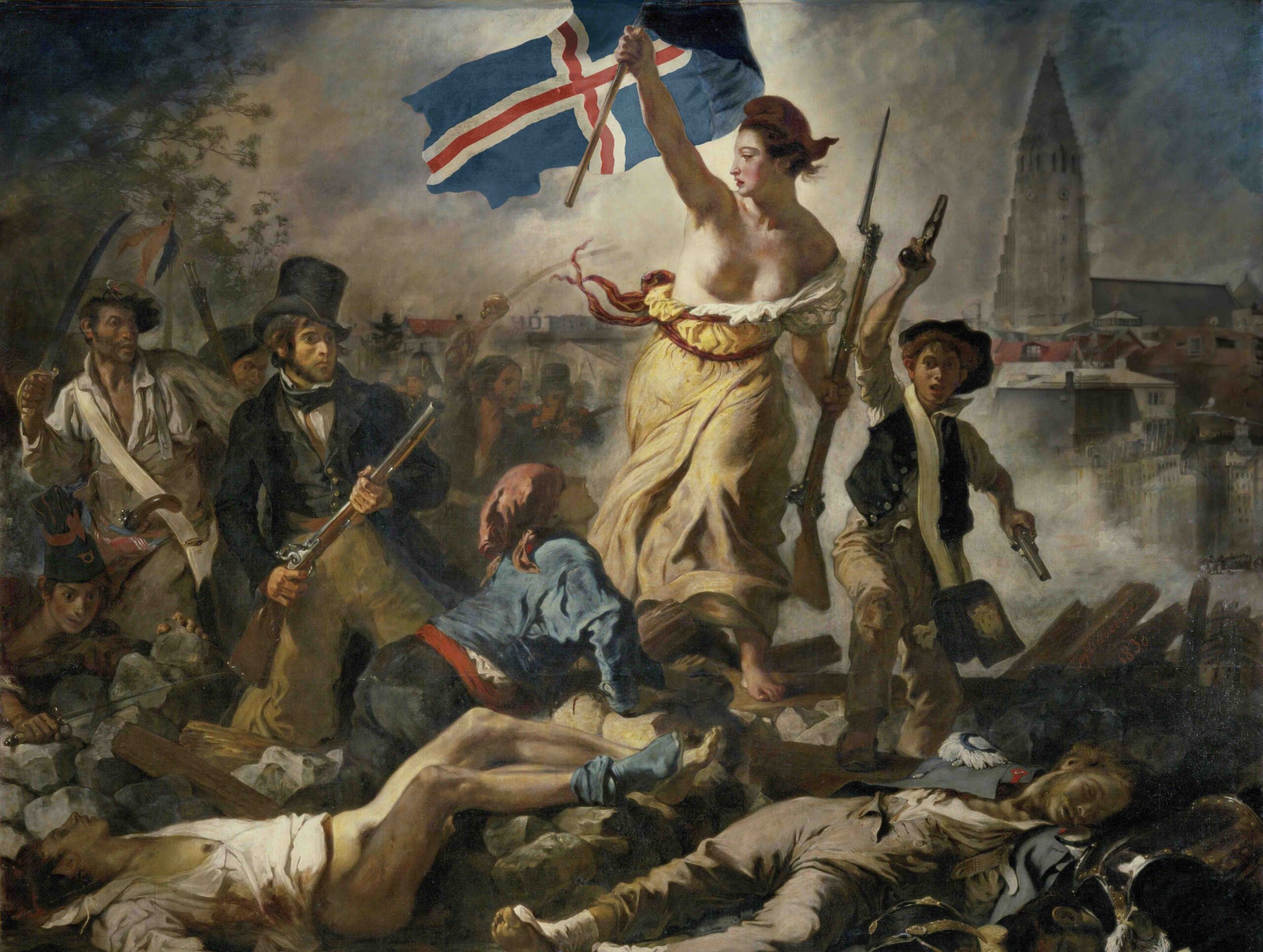 What if Iceland had a revolution? Eugène Delacroix by Art Bicnick