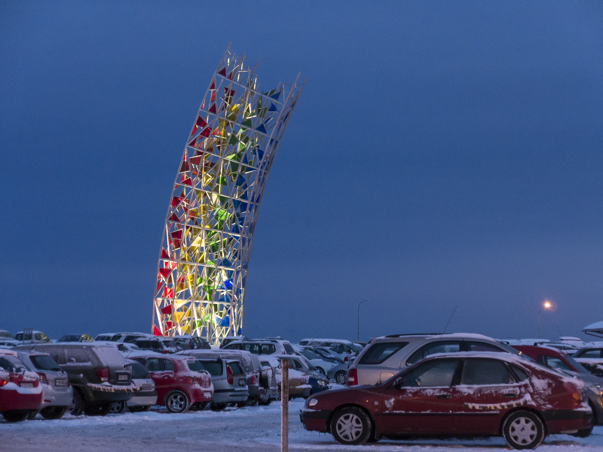 Rainbow installation at Keflavik Airport