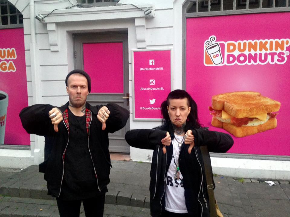 Krummi and Linnea say NO to Dunkin Donuts, by Krummi Björgvinsson