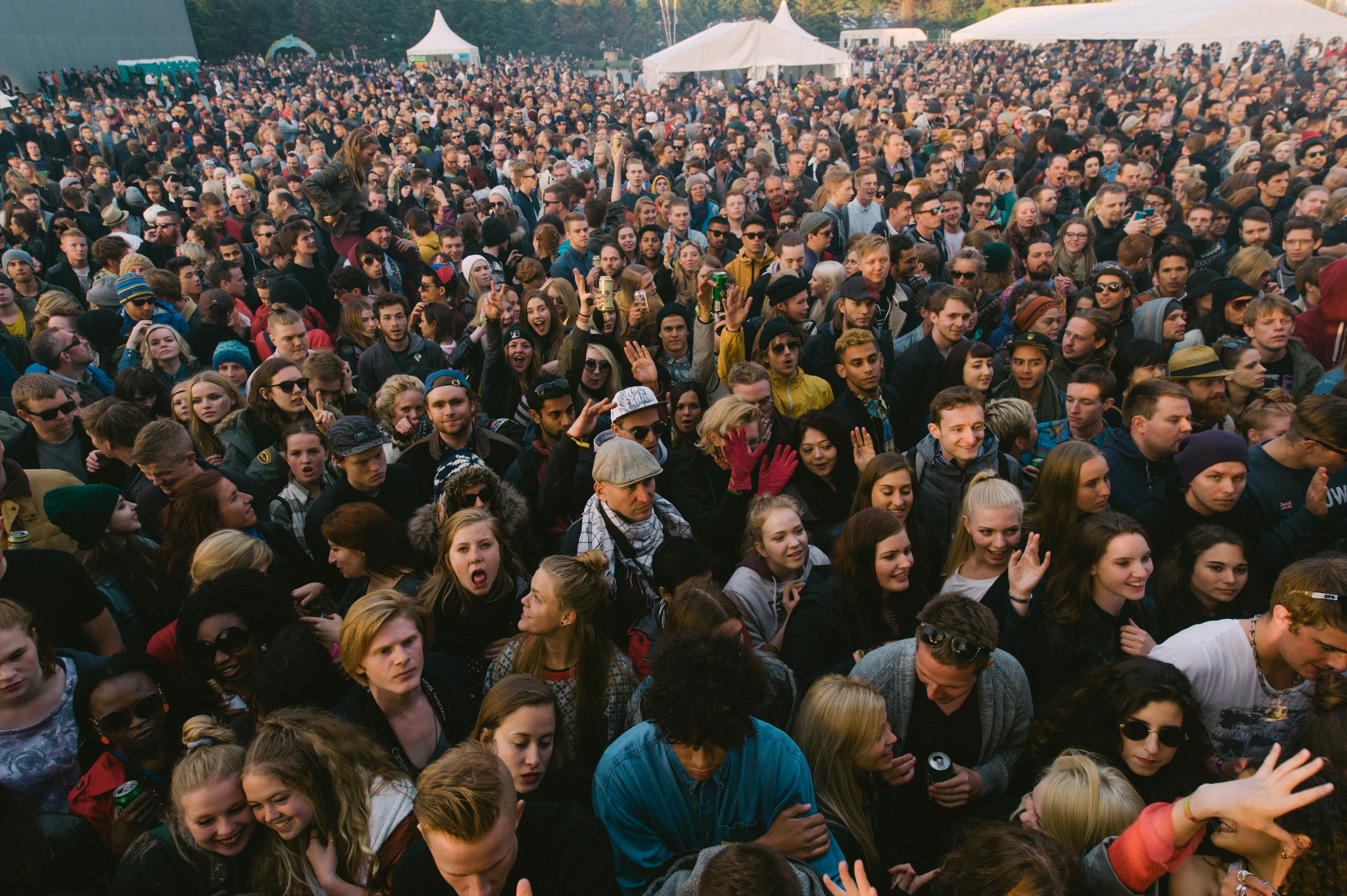 Crowd at Massive Attack's performance